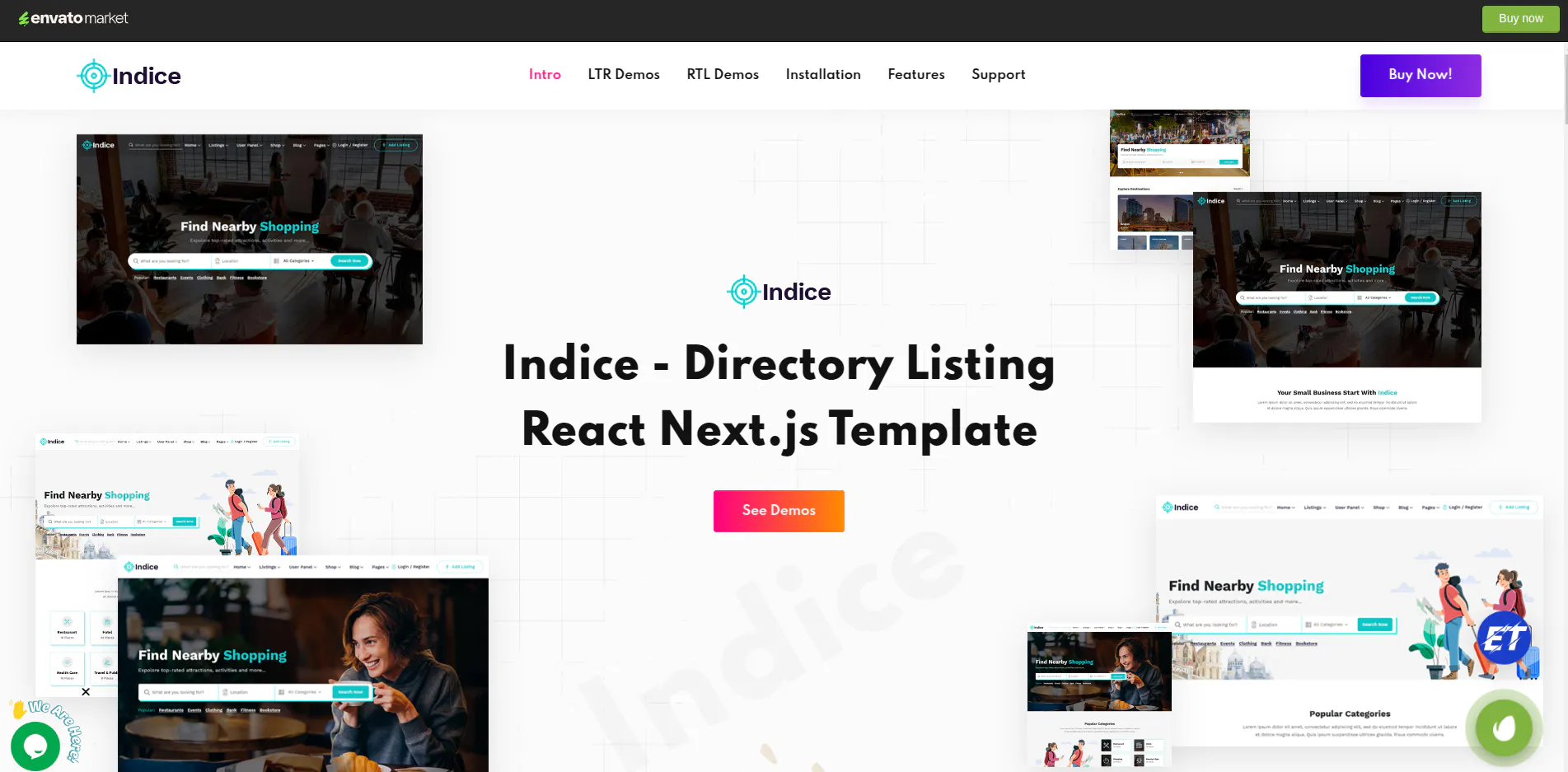 Indice Next.js Directory Themes