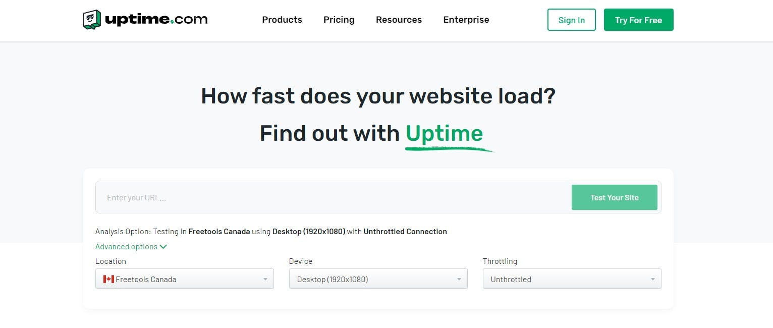 Uptime Website Load