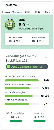 Avaliação SulAmérica Reclame Aqui. 9.0/10: Ótimo.