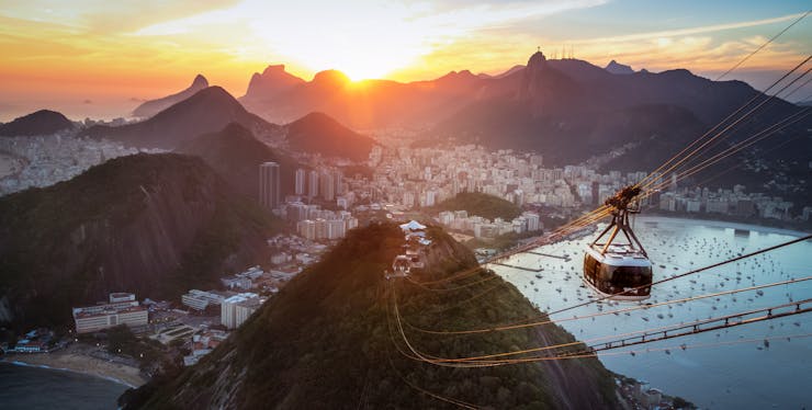 vista aérea da cidade do rio de janeiro