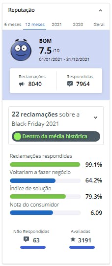 Avaliação Porto Seguro Reclame.