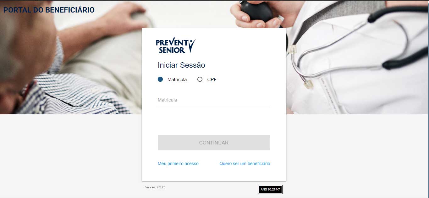 Portal do beneficiário. 