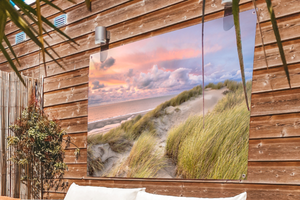 Tuinposter zonsondergang duinen