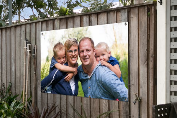 Tuinposter met gezin