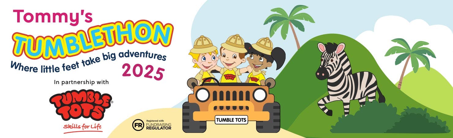 Tommy's Tumblethon 2025. Where little feet take big adventures