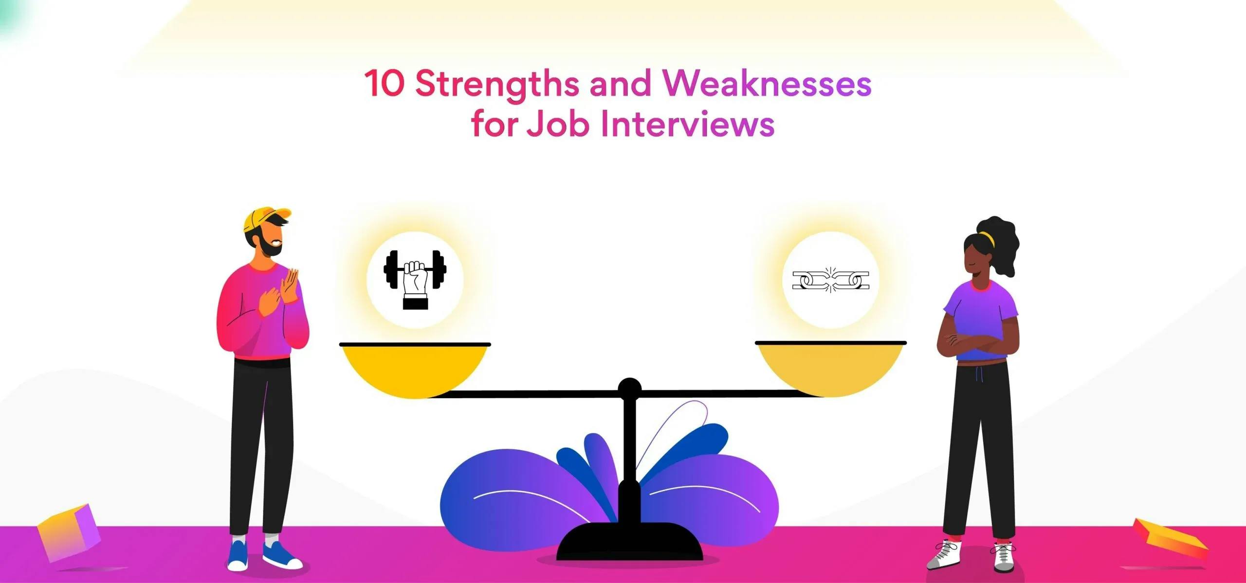 10 Strengths and Weaknesses for Job Interviews