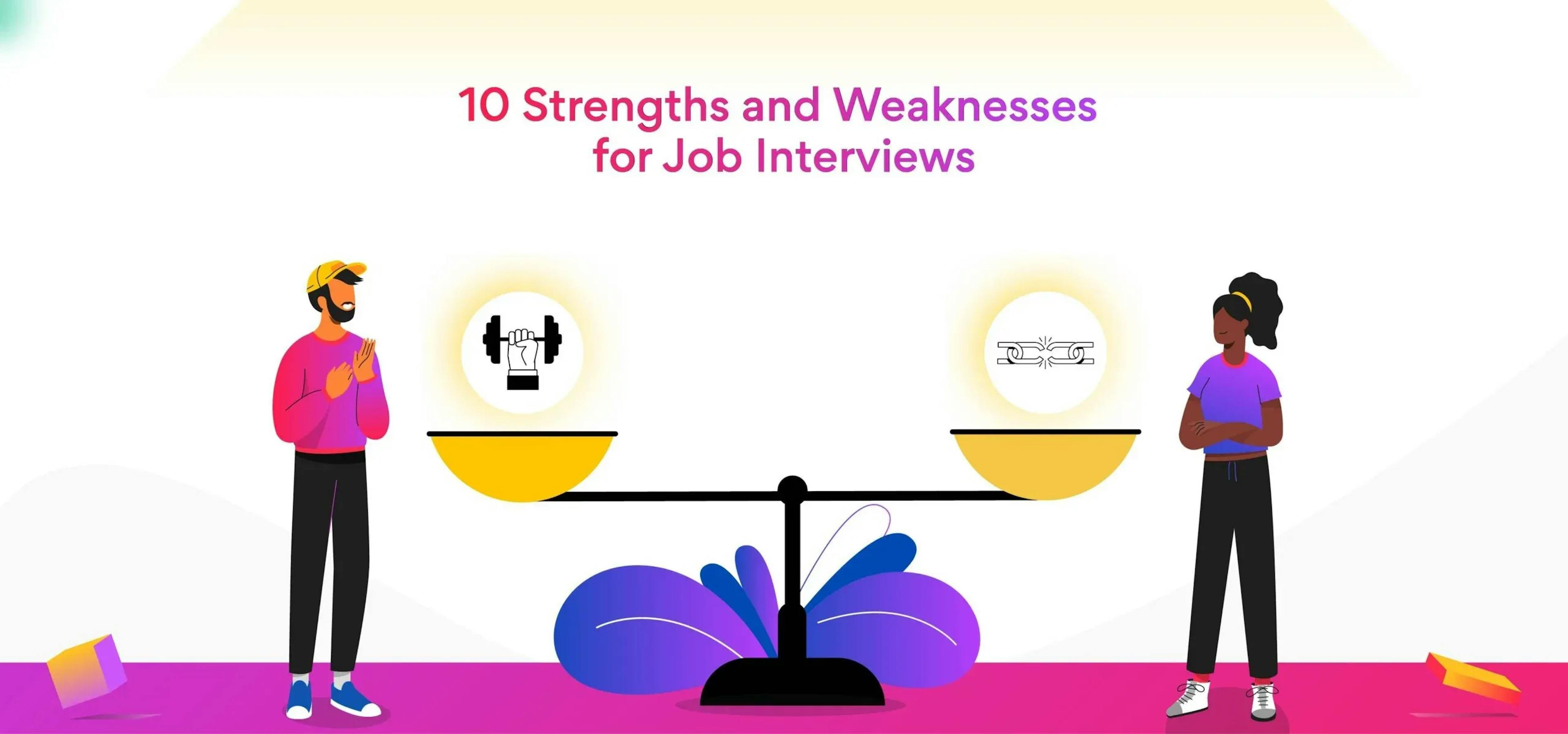 10 Strengths and Weaknesses for Job Interviews