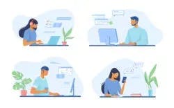 employee enjoying the benefits of working remotely