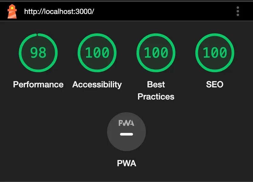 Next.js build Google Lighthouse extension test result after command.webp