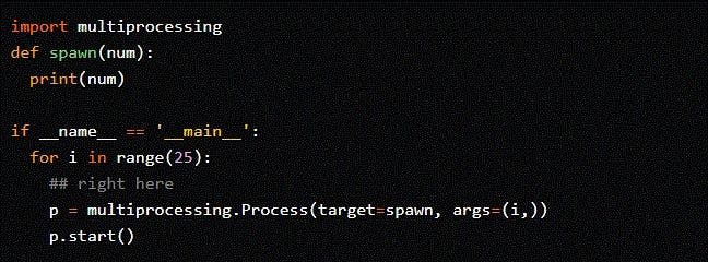 Code fragment to import Multiprocessing.webp