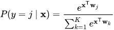 Extension of softmax function formula for logistic regression into multiple classes.webp