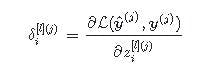 Feed forward neural network backpropagation error fomula.webp