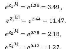 Calculation for exponential values of each element in Z [L] matrix.webp