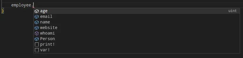 instantiate Employee struct example.webp