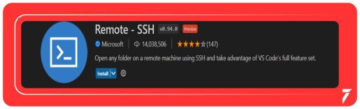 Remote SSH VS code extension 