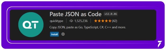 Paste as JSON VS code extension