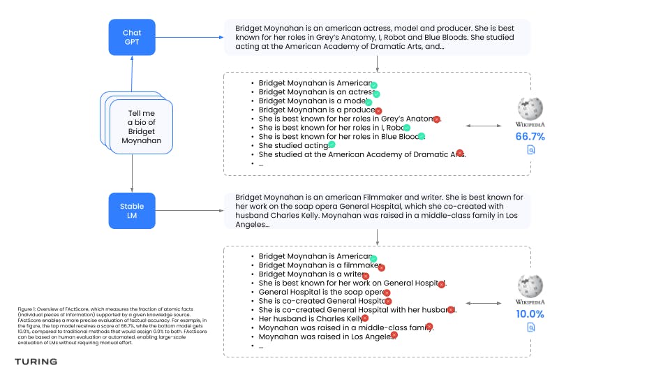 LLM Factuality Diagrams- FACTSCORE