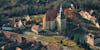 Fortified church from Saschiz from the air
