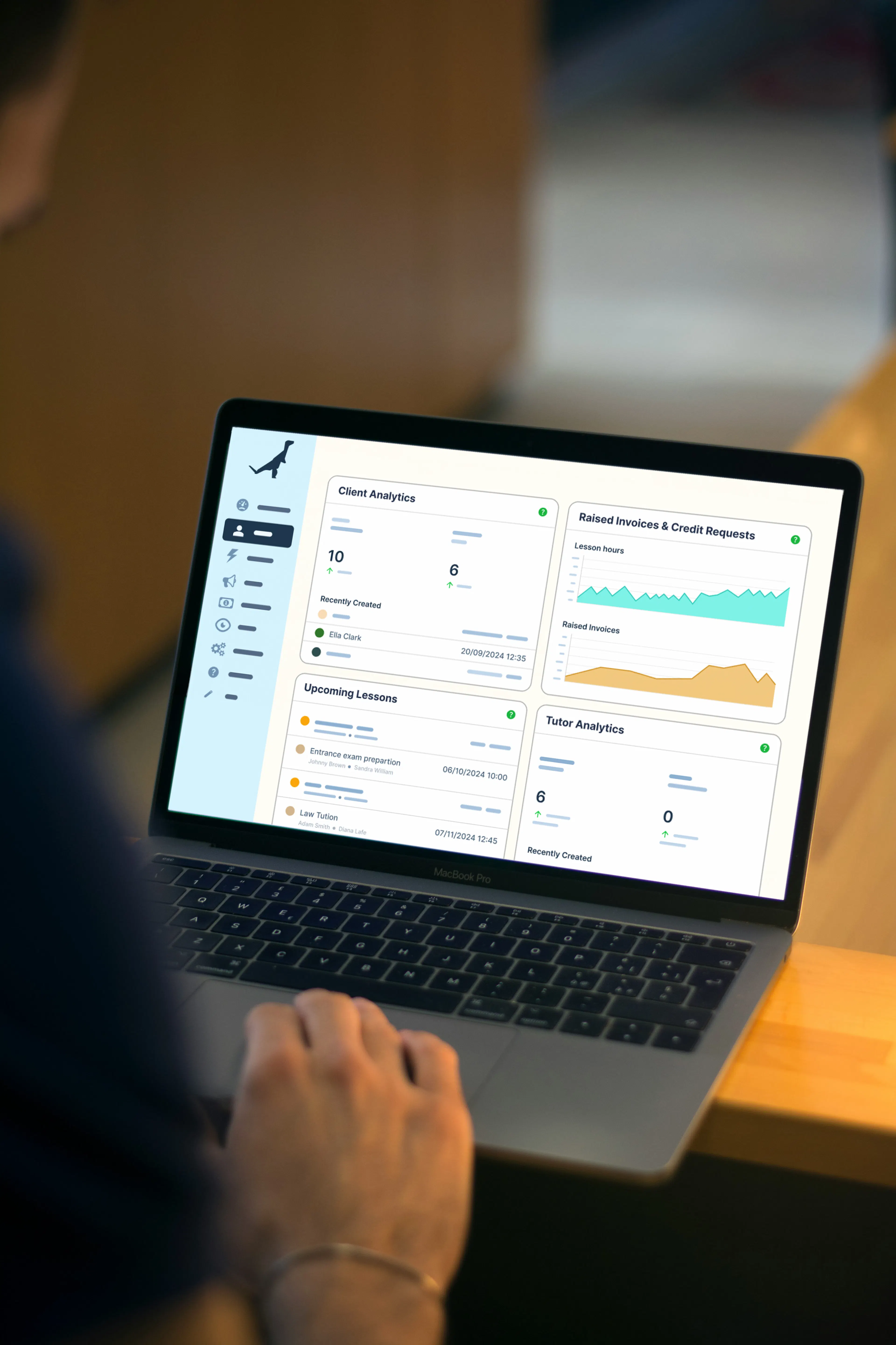 TutorCruncher's Dashboard
