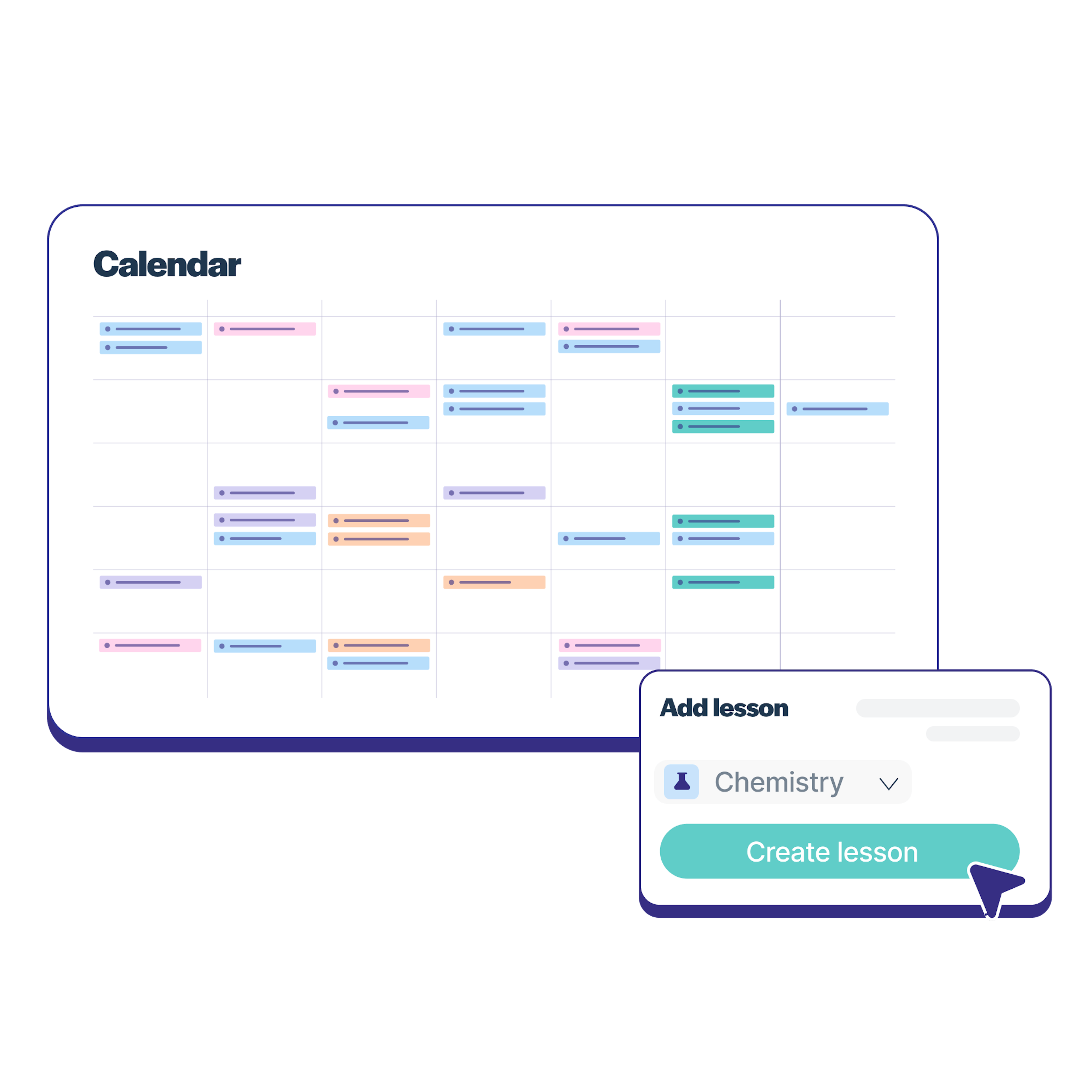 Schedule & view your lessons easily with TutorCruncher