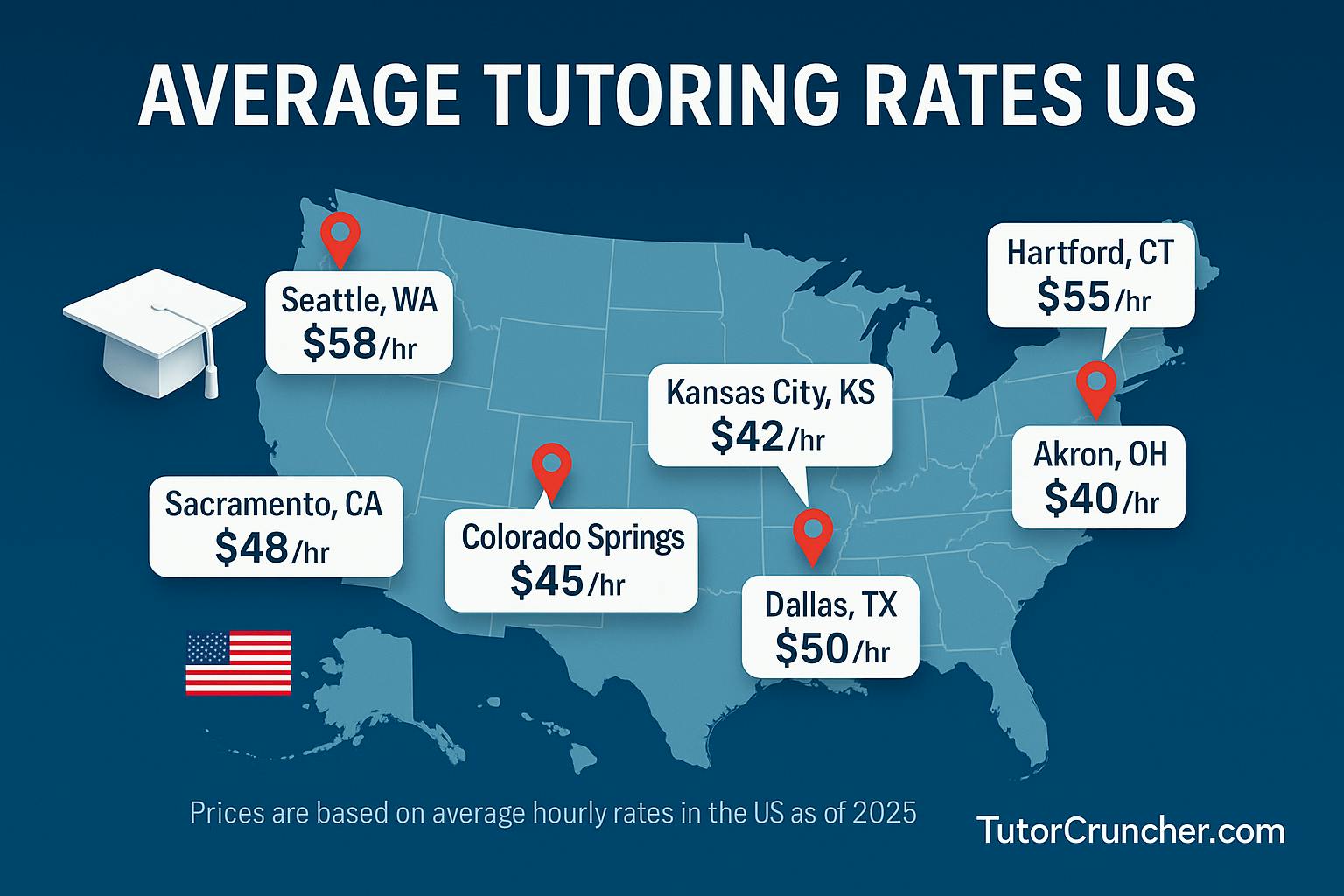 Average tutoring rates in the US