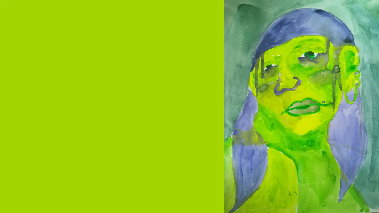 green creature with streaming eye bags