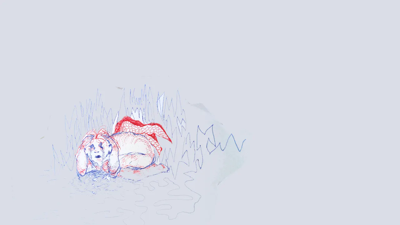 angel crying on the ground