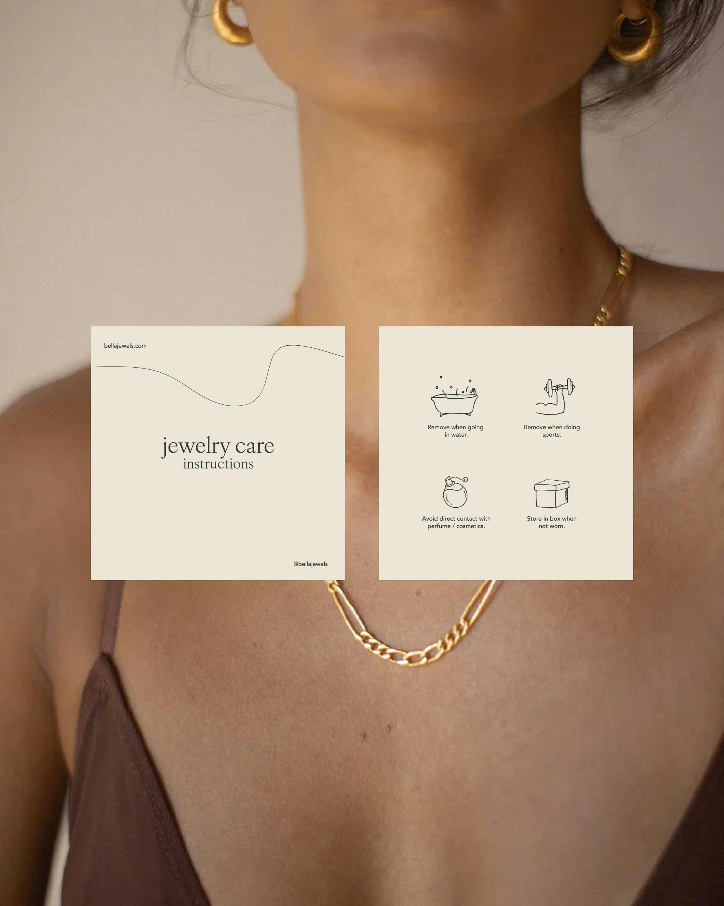 jewelry care card