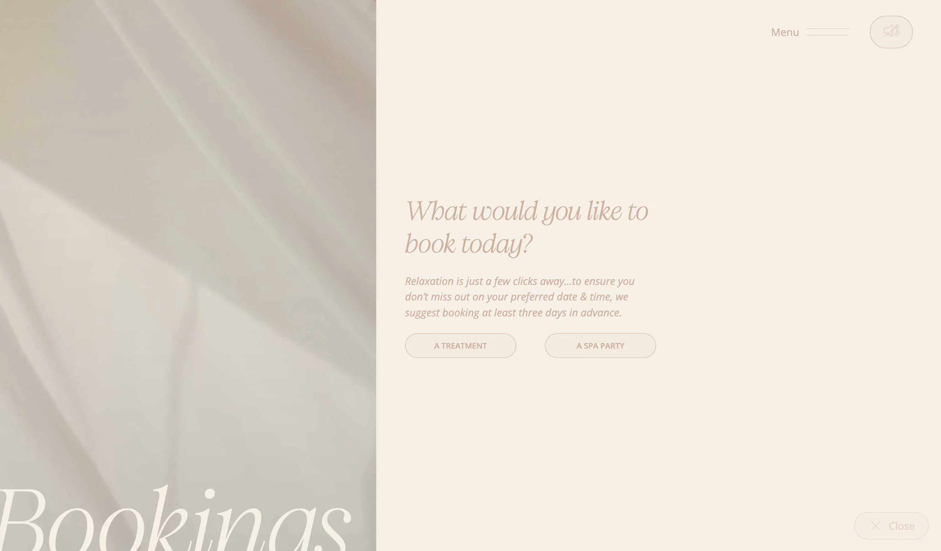 booking page design