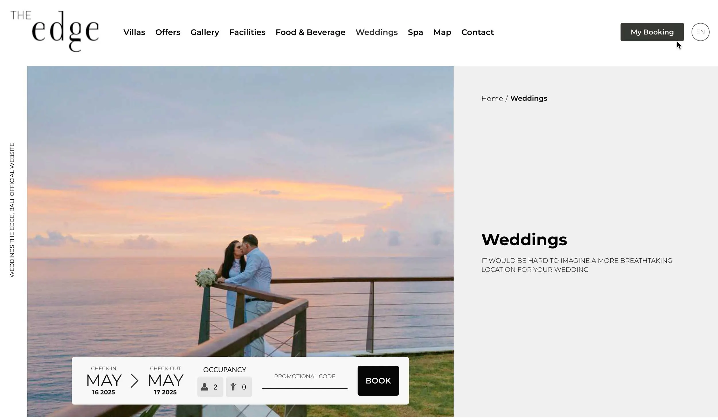 weddings page transformation