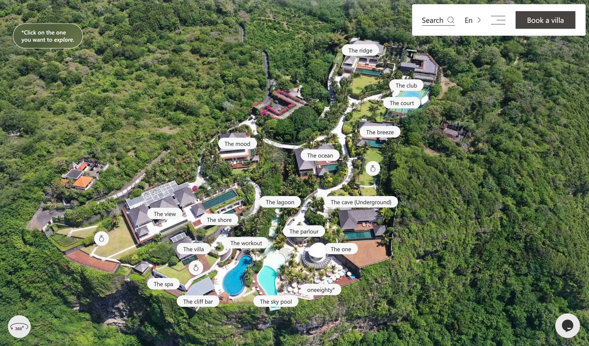 interactive map on website