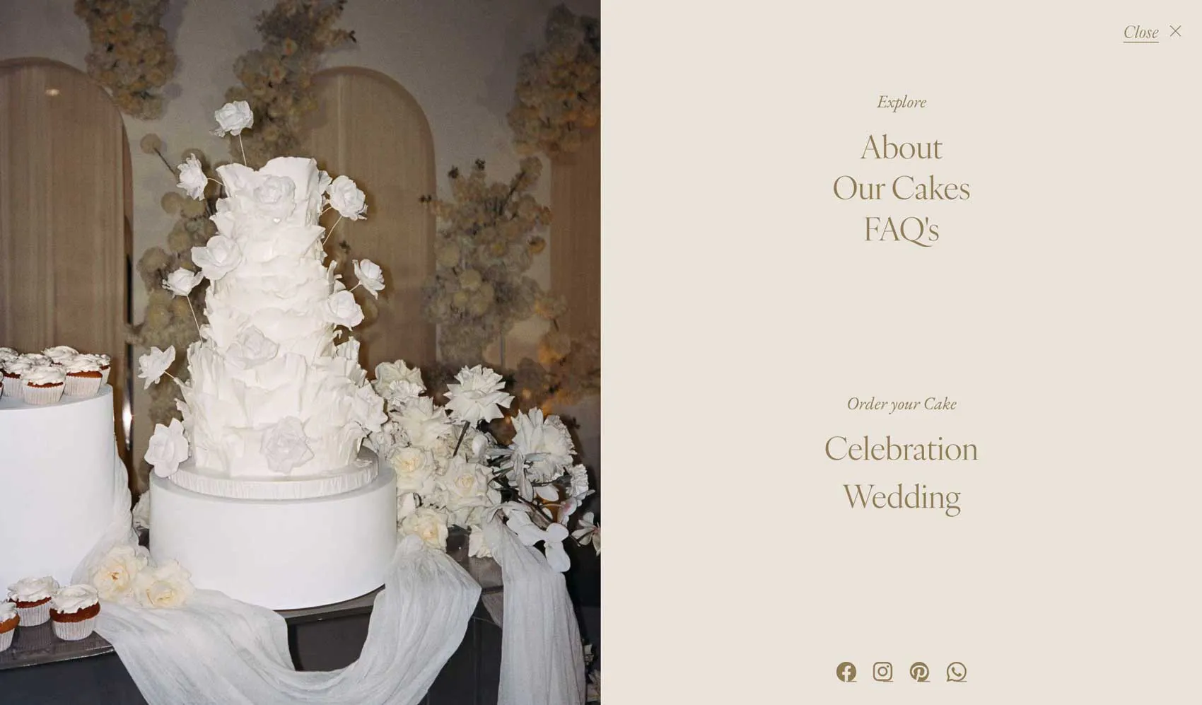 custom web design for high-end cakery