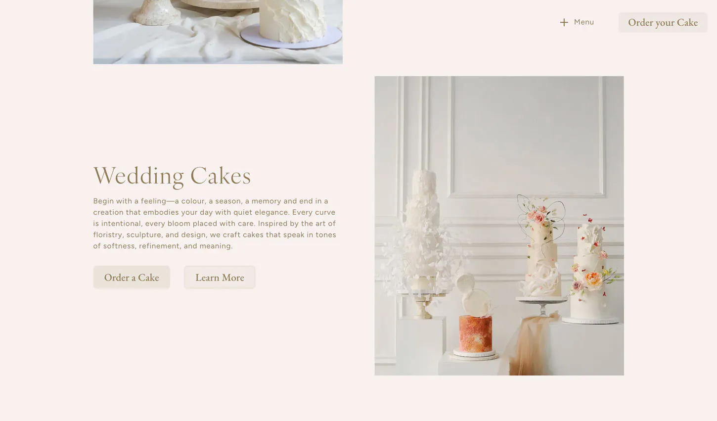 our wedding cakes