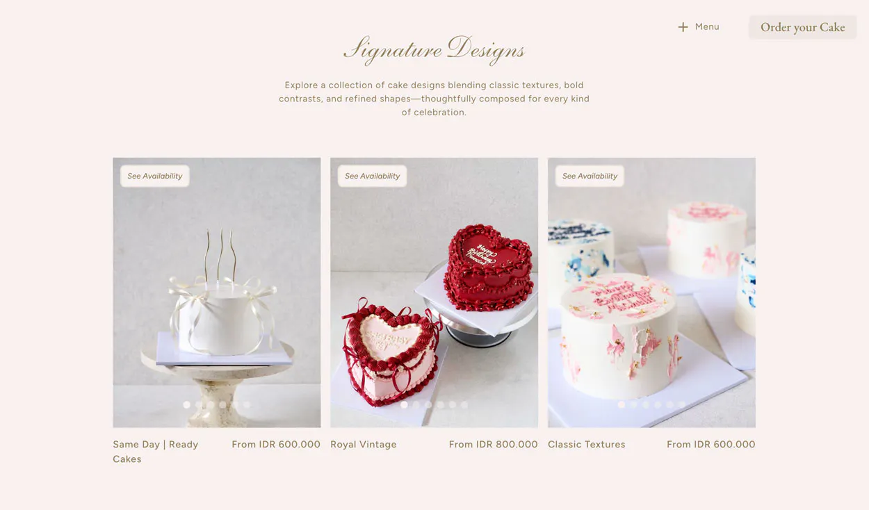 choose your cake design