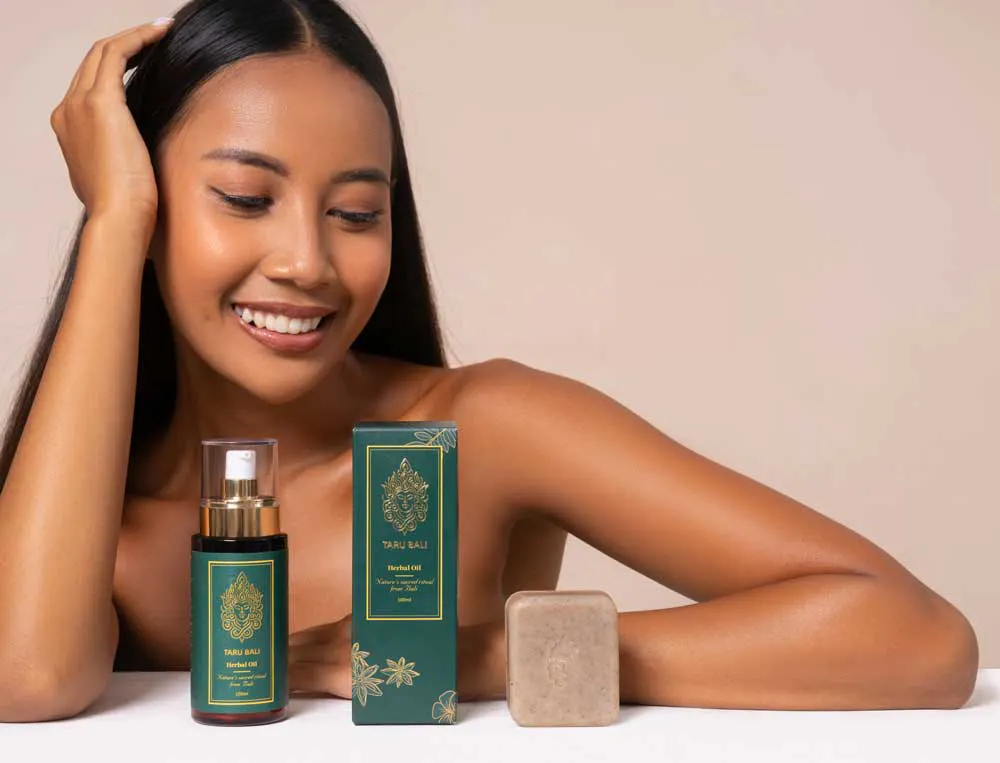 website design for herbal oil brand