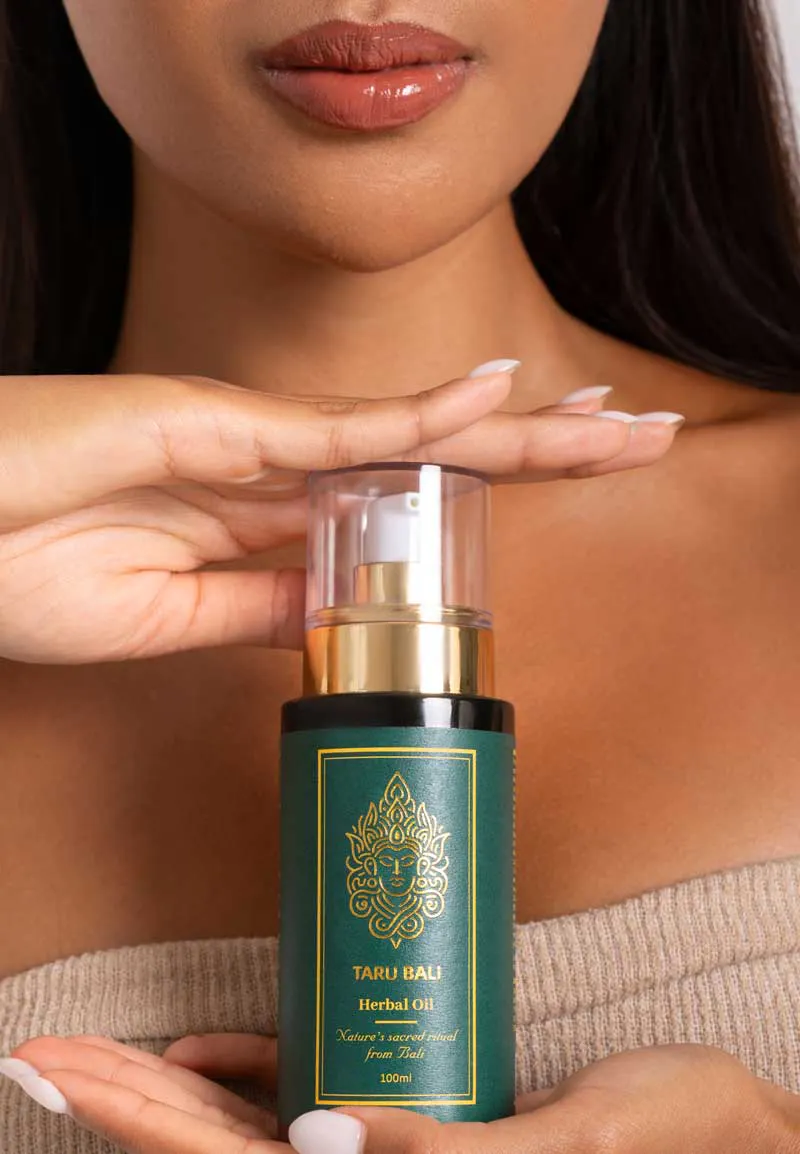 woman holding herbal soap