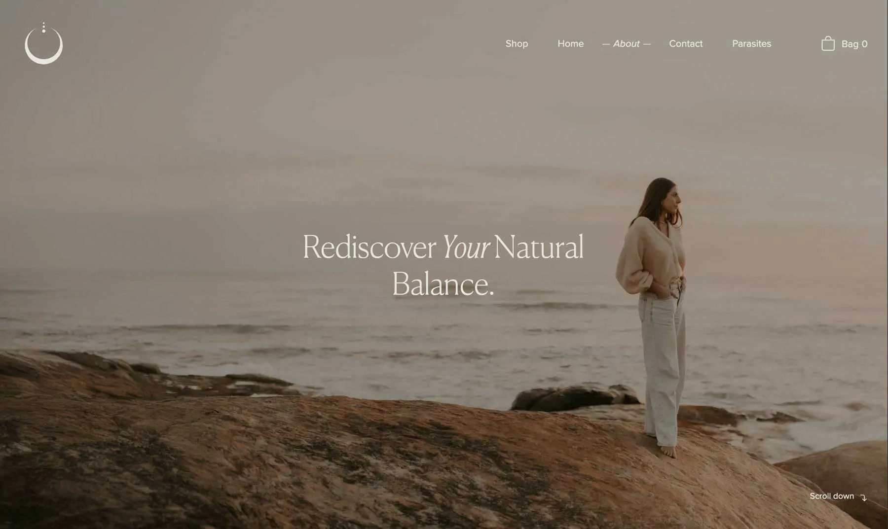 about page for wellness brand
