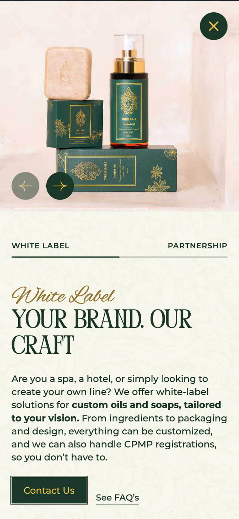 wellness brand responsive website design