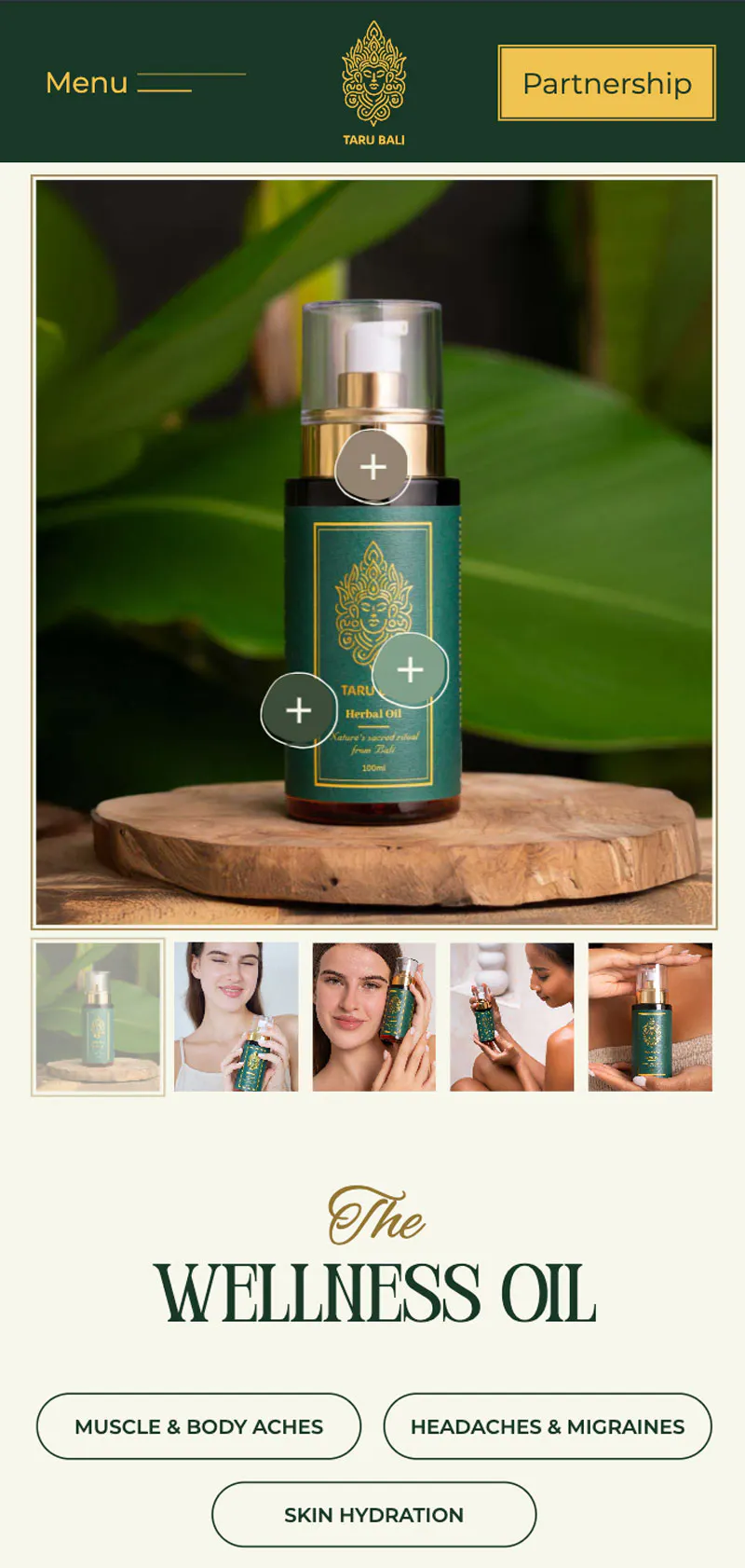 wellness brand responsive website design