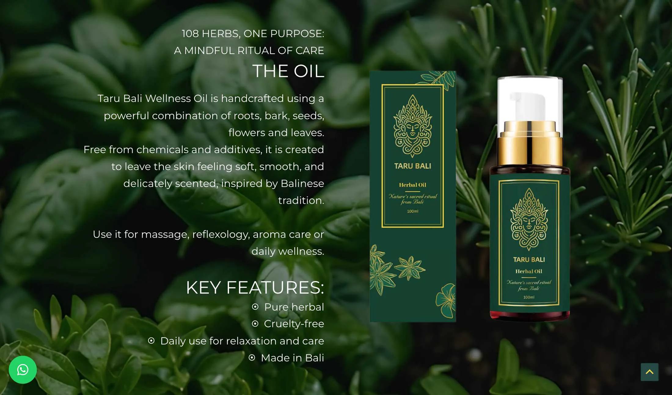 product section on website