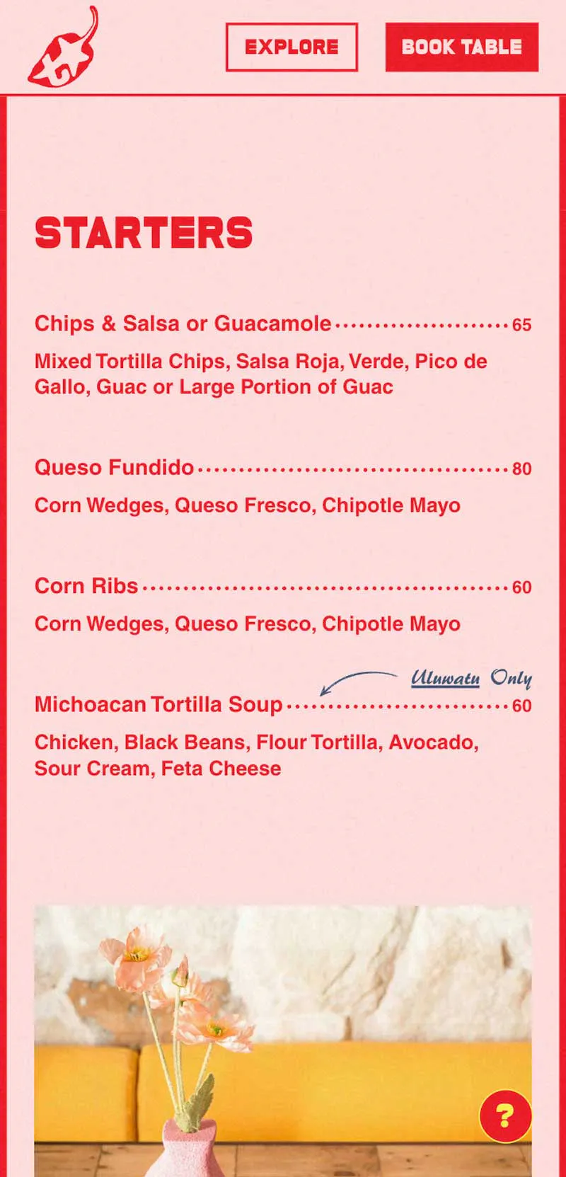 menu design for mexican restaurant