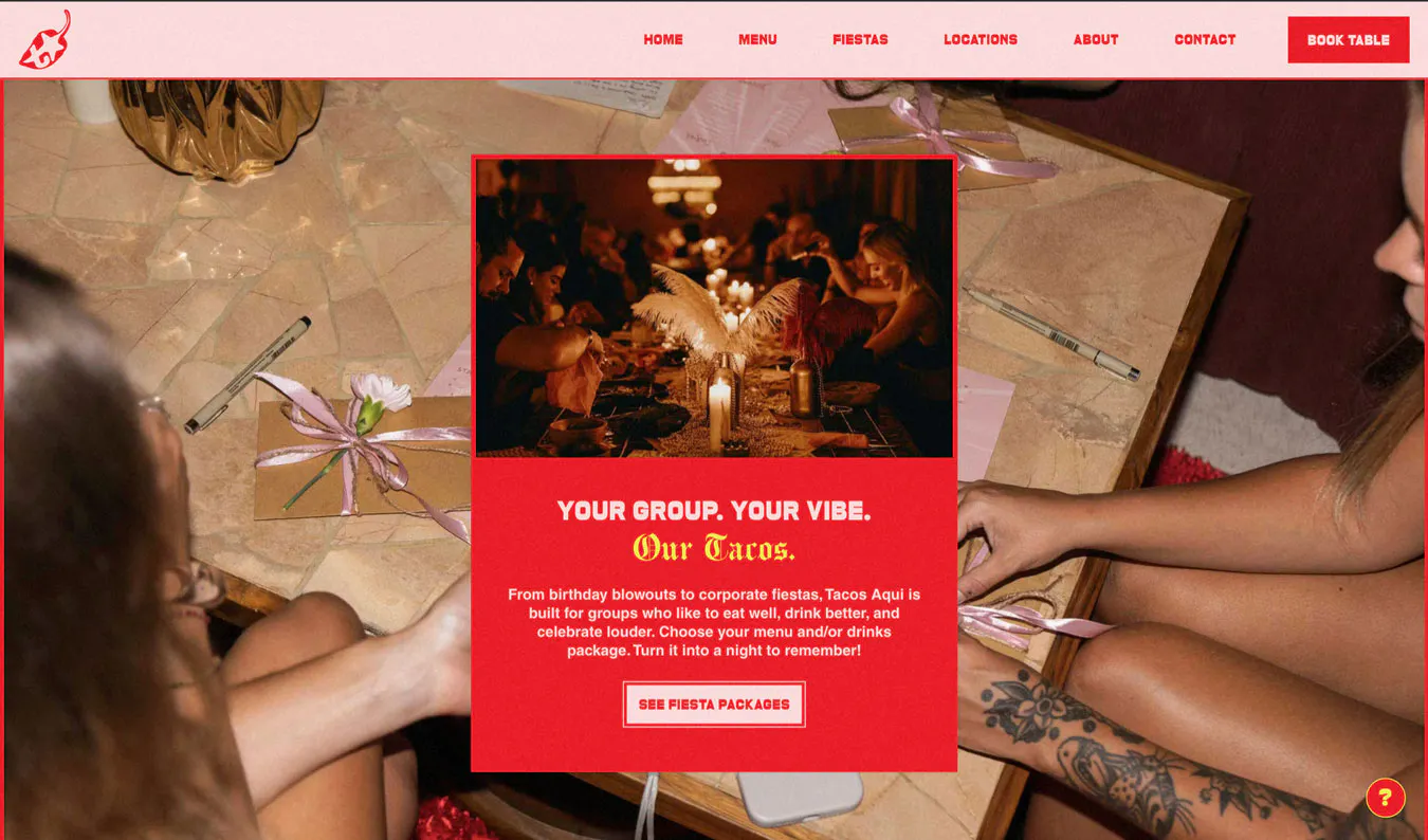 website design for mexican restaurant