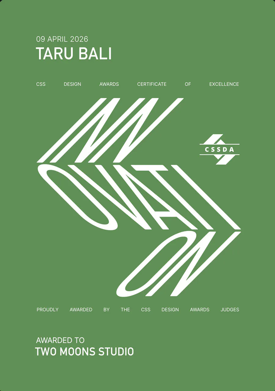 award wining website