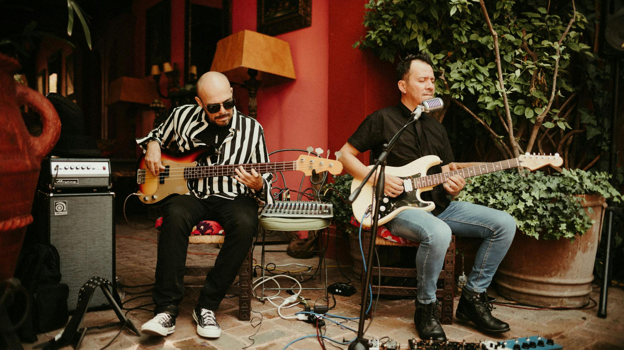 the wedding band playing jams