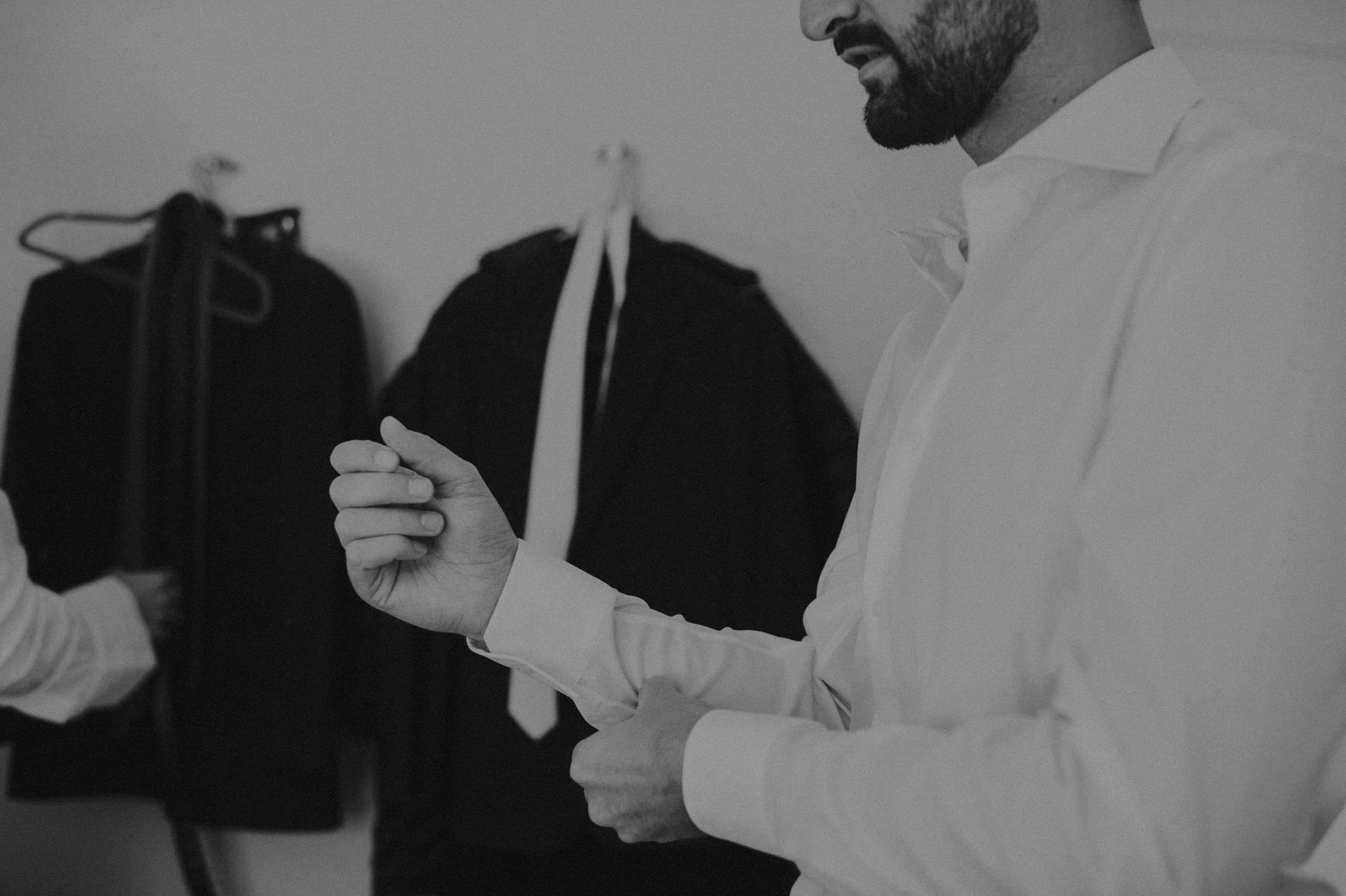 groom getting ready 