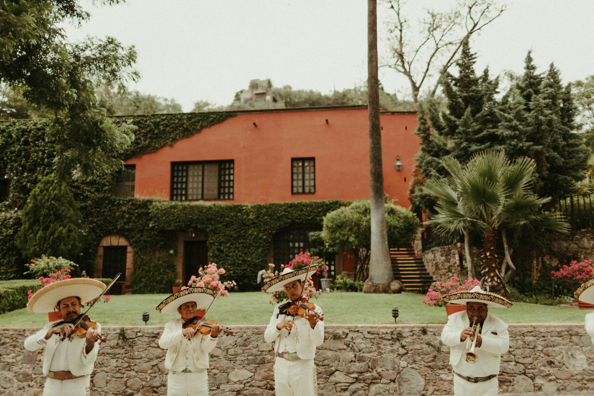 mexican mariachi band at wedding