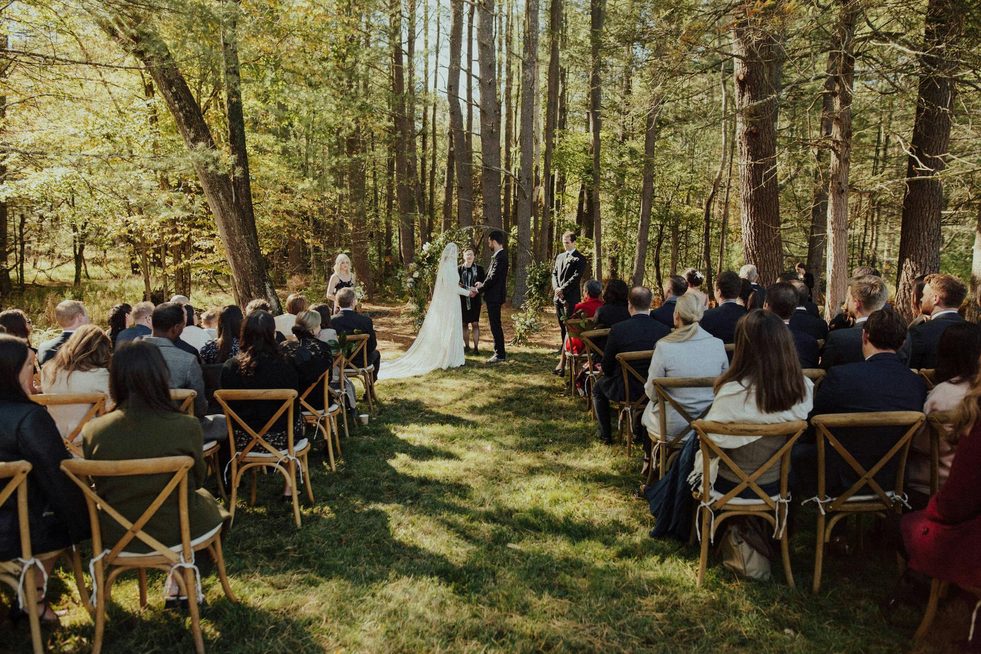 catskills NY wedding in the woods