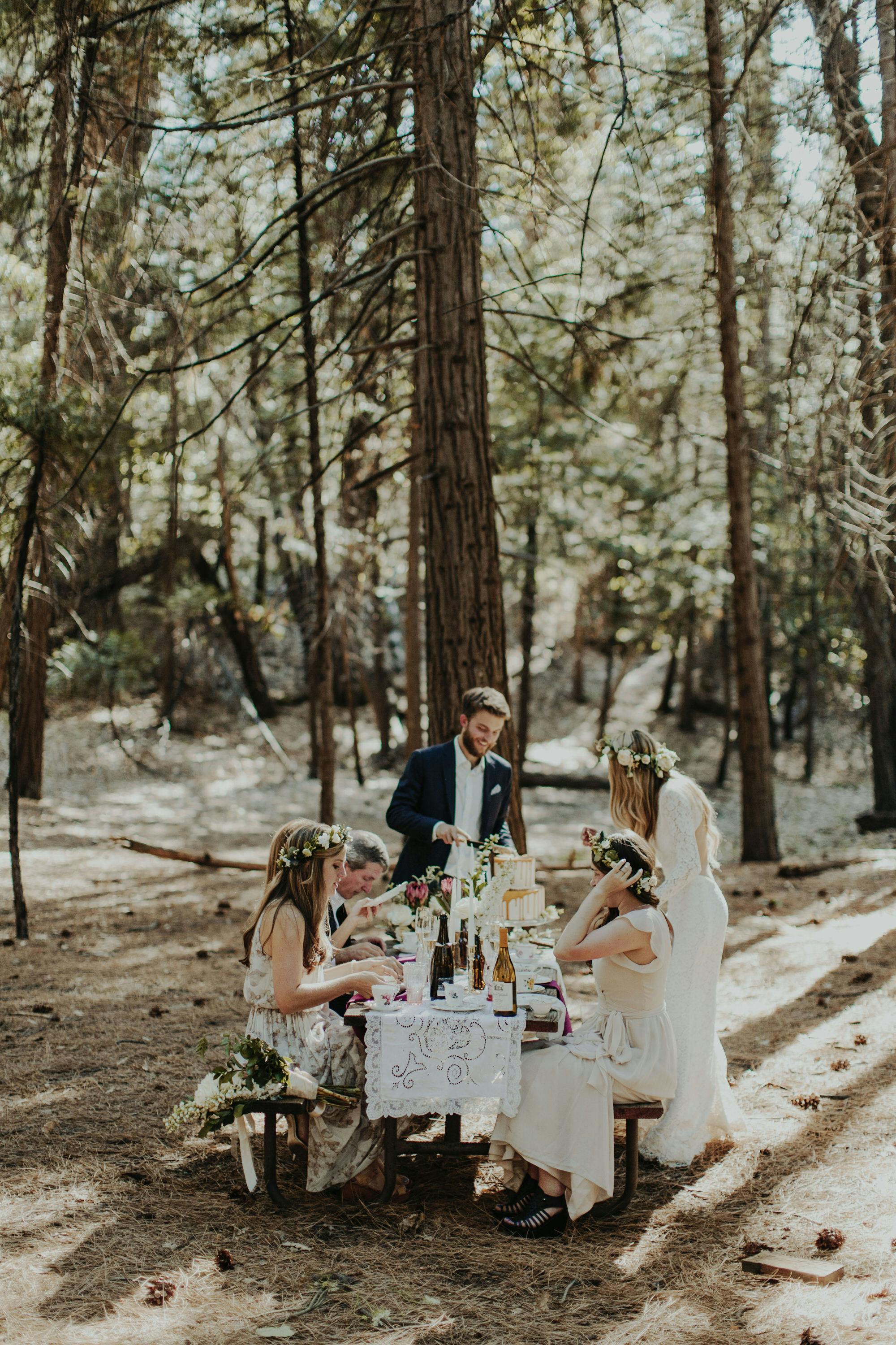 intimate dinner party at reception elopement