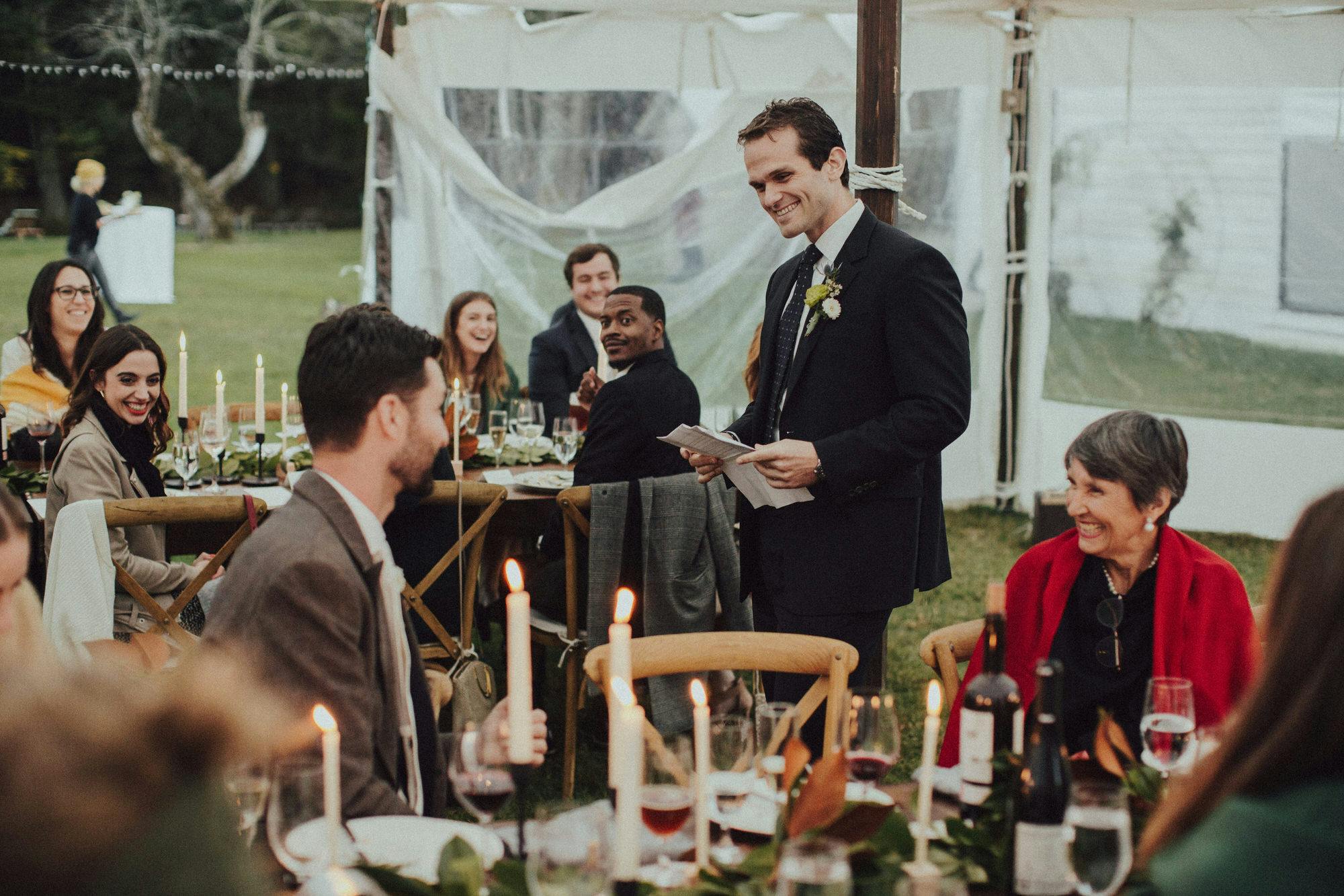 best man gives heartfelt speech 