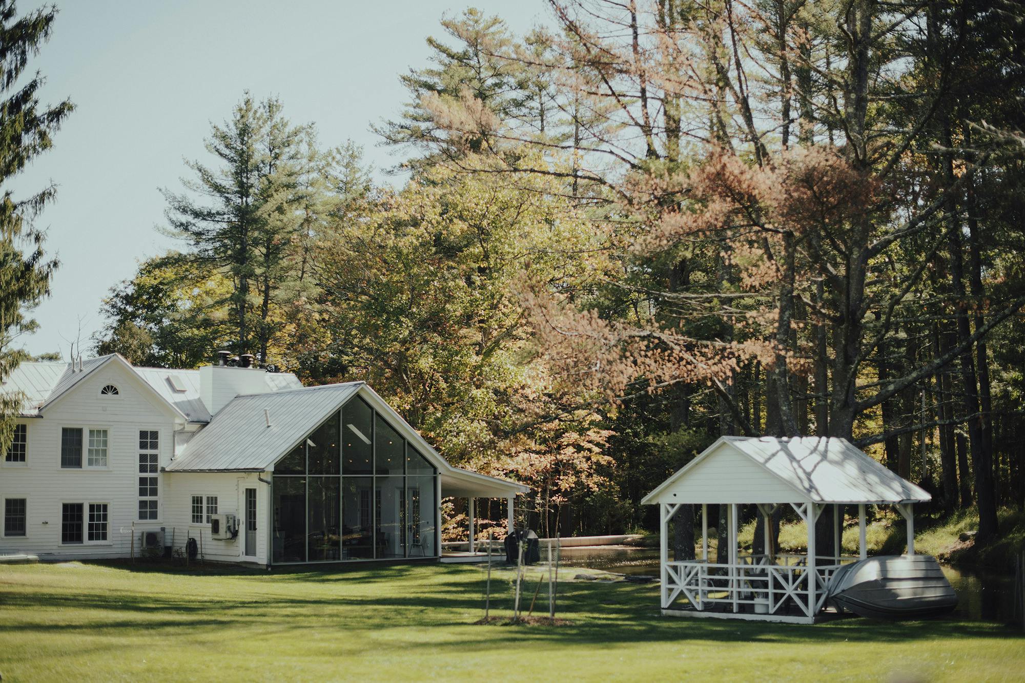 exterior shots of floating farmhouse